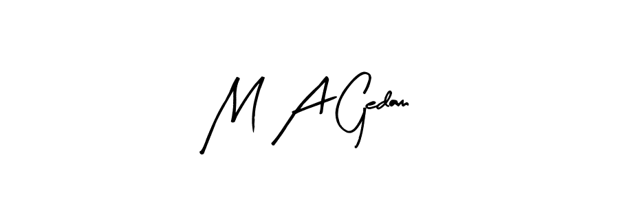 Here are the top 10 professional signature styles for the name M A Gedam. These are the best autograph styles you can use for your name. M A Gedam signature style 8 images and pictures png
