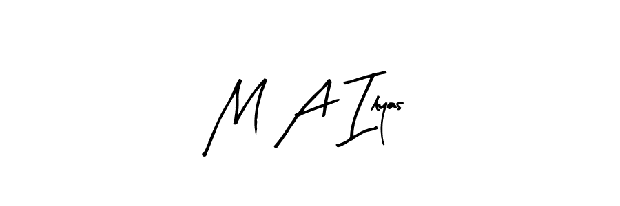 Make a beautiful signature design for name M A Ilyas. With this signature (Arty Signature) style, you can create a handwritten signature for free. M A Ilyas signature style 8 images and pictures png