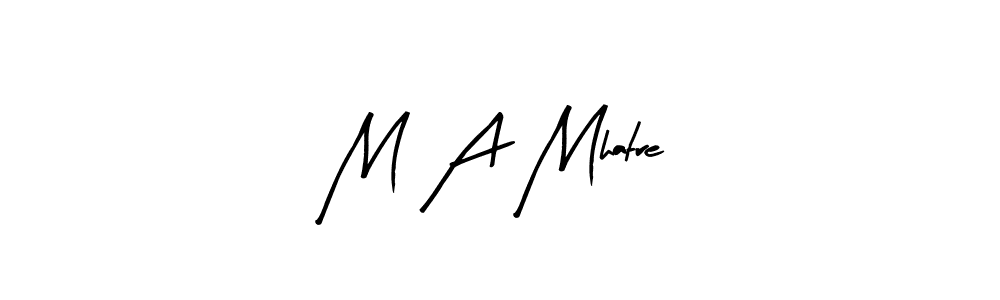 How to make M A Mhatre signature? Arty Signature is a professional autograph style. Create handwritten signature for M A Mhatre name. M A Mhatre signature style 8 images and pictures png