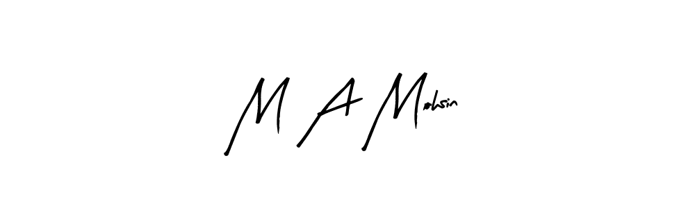 Make a beautiful signature design for name M A Mohsin. With this signature (Arty Signature) style, you can create a handwritten signature for free. M A Mohsin signature style 8 images and pictures png