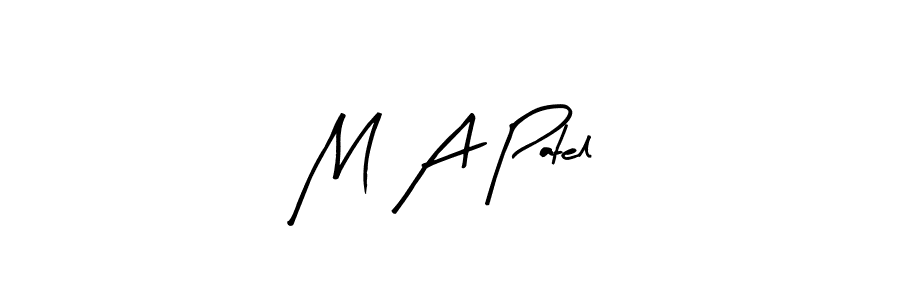 Make a beautiful signature design for name M A Patel. With this signature (Arty Signature) style, you can create a handwritten signature for free. M A Patel signature style 8 images and pictures png