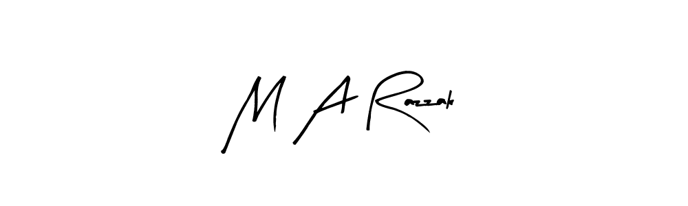 Make a beautiful signature design for name M A Razzak. With this signature (Arty Signature) style, you can create a handwritten signature for free. M A Razzak signature style 8 images and pictures png