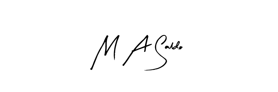 The best way (Arty Signature) to make a short signature is to pick only two or three words in your name. The name M A Saldo include a total of six letters. For converting this name. M A Saldo signature style 8 images and pictures png