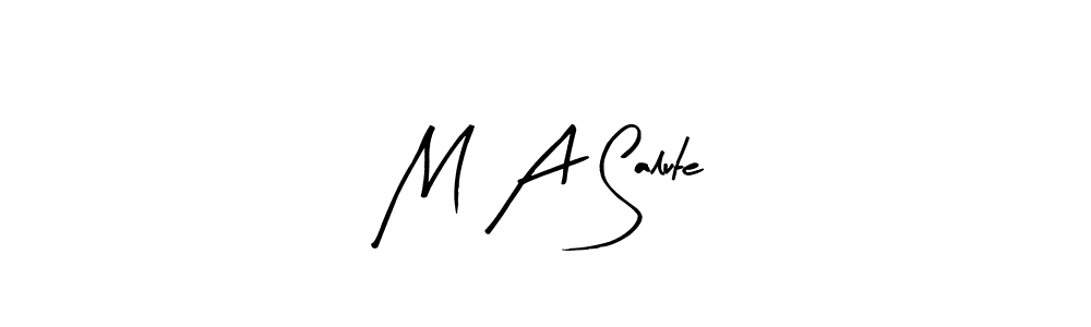 Design your own signature with our free online signature maker. With this signature software, you can create a handwritten (Arty Signature) signature for name M A Salute. M A Salute signature style 8 images and pictures png