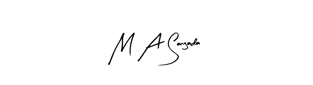 Make a beautiful signature design for name M A Sangada. With this signature (Arty Signature) style, you can create a handwritten signature for free. M A Sangada signature style 8 images and pictures png