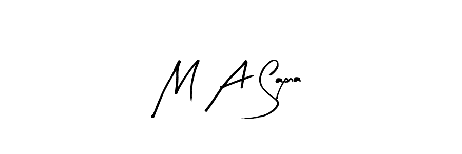 How to make M A Sapna signature? Arty Signature is a professional autograph style. Create handwritten signature for M A Sapna name. M A Sapna signature style 8 images and pictures png