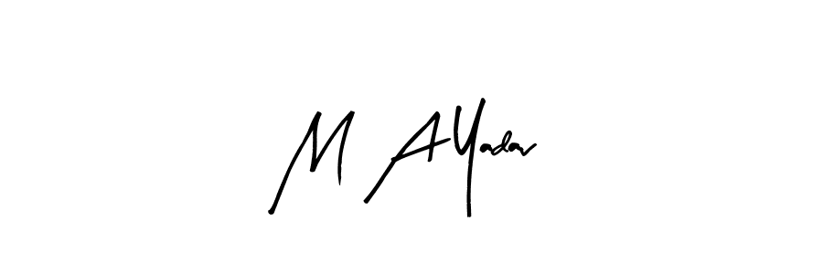 How to Draw M A Yadav signature style? Arty Signature is a latest design signature styles for name M A Yadav. M A Yadav signature style 8 images and pictures png