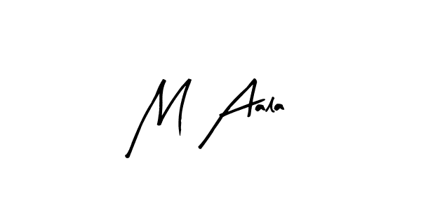 Similarly Arty Signature is the best handwritten signature design. Signature creator online .You can use it as an online autograph creator for name M Aala. M Aala signature style 8 images and pictures png
