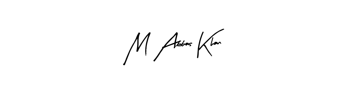 Make a beautiful signature design for name M Abbas Khan. With this signature (Arty Signature) style, you can create a handwritten signature for free. M Abbas Khan signature style 8 images and pictures png