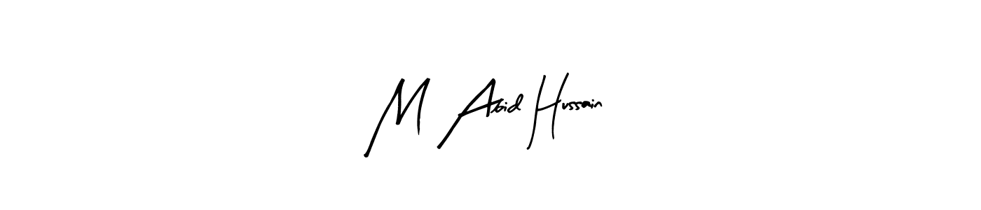 Design your own signature with our free online signature maker. With this signature software, you can create a handwritten (Arty Signature) signature for name M Abid Hussain. M Abid Hussain signature style 8 images and pictures png