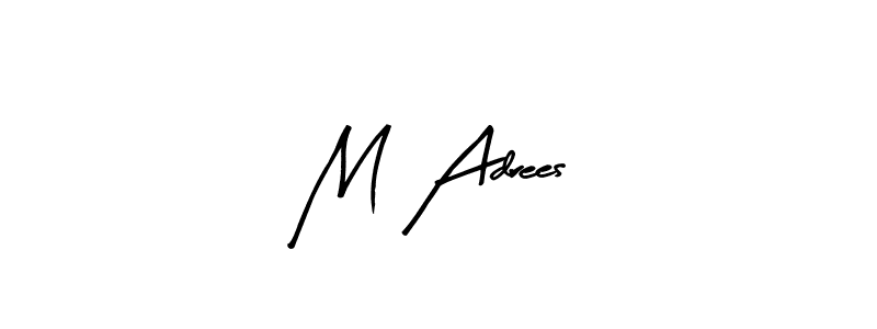 Make a beautiful signature design for name M Adrees. With this signature (Arty Signature) style, you can create a handwritten signature for free. M Adrees signature style 8 images and pictures png