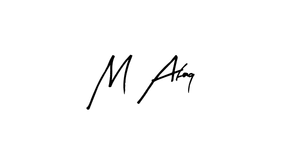 Make a beautiful signature design for name M Afaq. With this signature (Arty Signature) style, you can create a handwritten signature for free. M Afaq signature style 8 images and pictures png