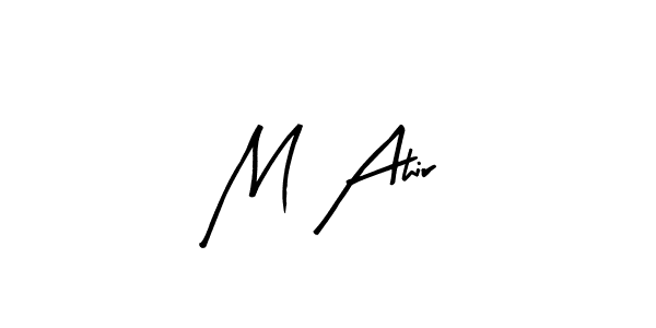 Make a beautiful signature design for name M Ahir. With this signature (Arty Signature) style, you can create a handwritten signature for free. M Ahir signature style 8 images and pictures png