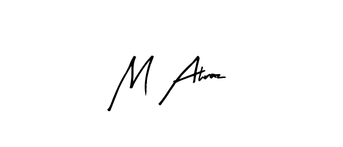 The best way (Arty Signature) to make a short signature is to pick only two or three words in your name. The name M Ahraz include a total of six letters. For converting this name. M Ahraz signature style 8 images and pictures png