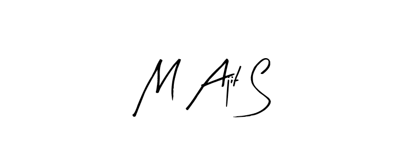 Similarly Arty Signature is the best handwritten signature design. Signature creator online .You can use it as an online autograph creator for name M Ajit S. M Ajit S signature style 8 images and pictures png
