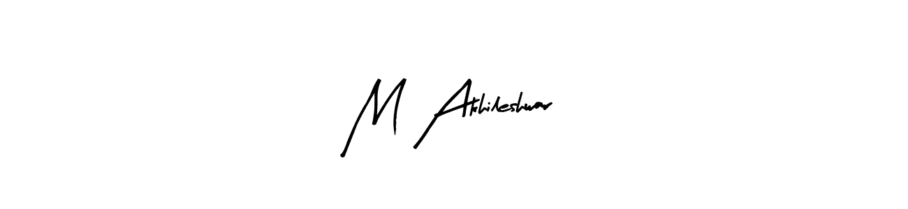 You can use this online signature creator to create a handwritten signature for the name M Akhileshwar. This is the best online autograph maker. M Akhileshwar signature style 8 images and pictures png