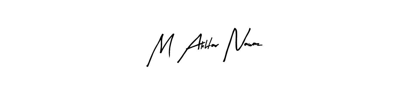 Use a signature maker to create a handwritten signature online. With this signature software, you can design (Arty Signature) your own signature for name M Akhtar Nawaz. M Akhtar Nawaz signature style 8 images and pictures png