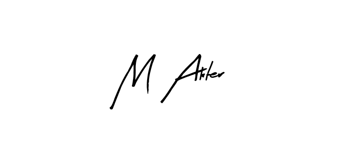 Design your own signature with our free online signature maker. With this signature software, you can create a handwritten (Arty Signature) signature for name M Akter. M Akter signature style 8 images and pictures png