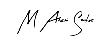 Create a personalized artistic stamp with M Alexi Santos in Arty Signature font. Perfect for visual artists, designers, and influencers. M Alexi Santos signature style 8 images and pictures png