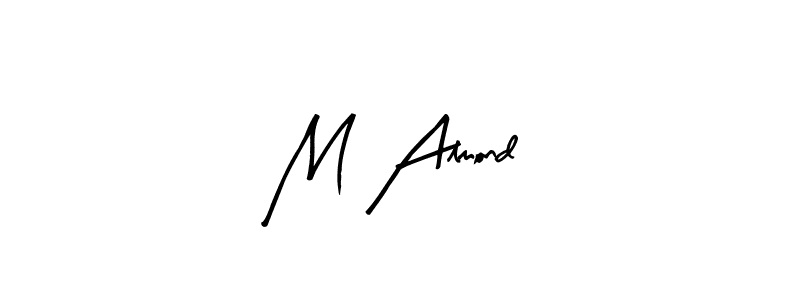 Arty Signature is a professional signature style that is perfect for those who want to add a touch of class to their signature. It is also a great choice for those who want to make their signature more unique. Get M Almond name to fancy signature for free. M Almond signature style 8 images and pictures png