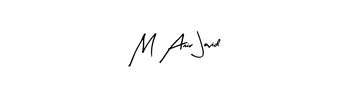 Arty Signature is a professional signature style that is perfect for those who want to add a touch of class to their signature. It is also a great choice for those who want to make their signature more unique. Get M Amir Javid name to fancy signature for free. M Amir Javid signature style 8 images and pictures png