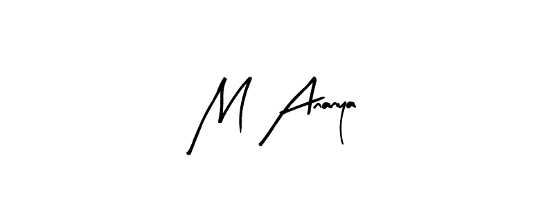 Best and Professional Signature Style for M Ananya. Arty Signature Best Signature Style Collection. M Ananya signature style 8 images and pictures png