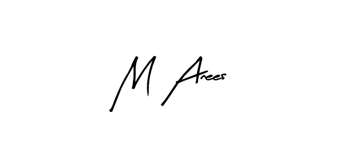 Design your own signature with our free online signature maker. With this signature software, you can create a handwritten (Arty Signature) signature for name M Anees. M Anees signature style 8 images and pictures png