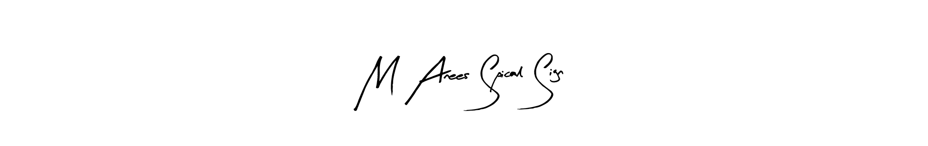 How to make M Anees Spical Sign name signature. Use Arty Signature style for creating short signs online. This is the latest handwritten sign. M Anees Spical Sign signature style 8 images and pictures png