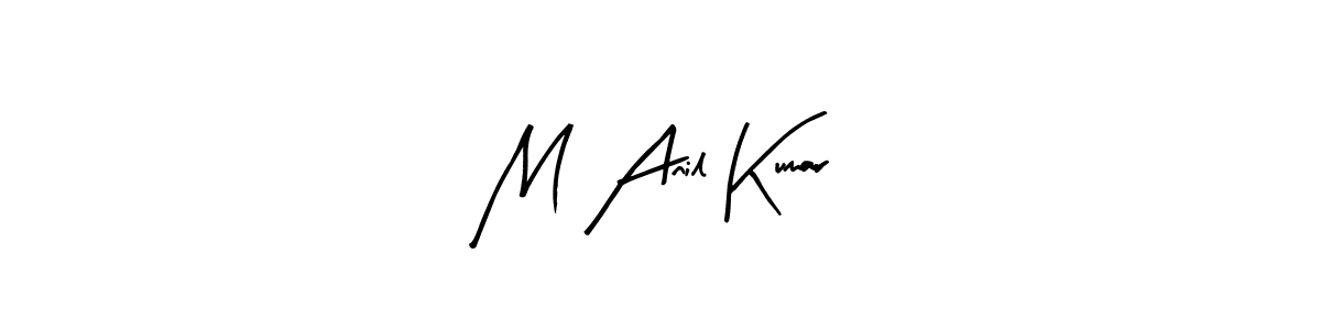 Design your own signature with our free online signature maker. With this signature software, you can create a handwritten (Arty Signature) signature for name M Anil Kumar. M Anil Kumar signature style 8 images and pictures png