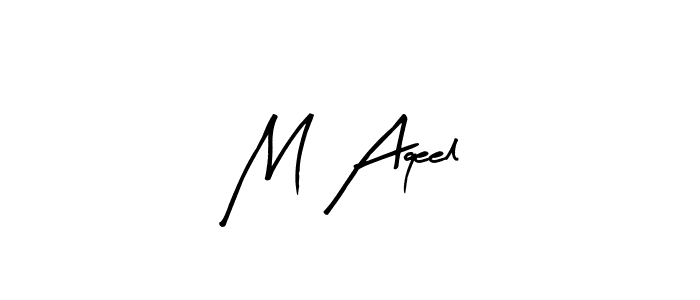 How to make M Aqeel name signature. Use Arty Signature style for creating short signs online. This is the latest handwritten sign. M Aqeel signature style 8 images and pictures png