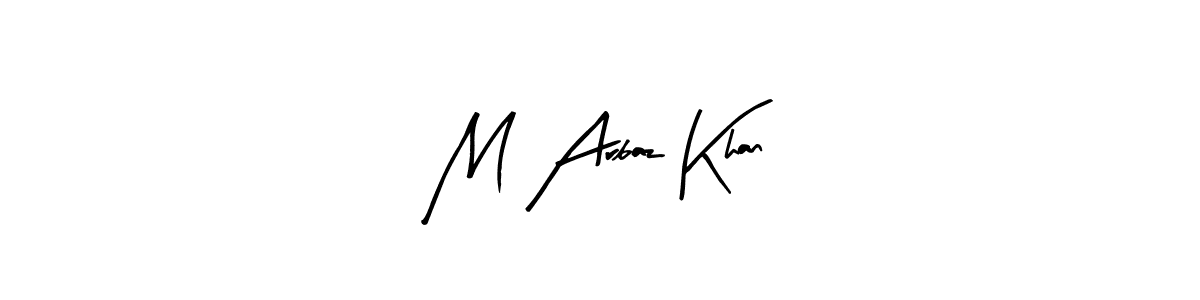 How to make M Arbaz Khan name signature. Use Arty Signature style for creating short signs online. This is the latest handwritten sign. M Arbaz Khan signature style 8 images and pictures png