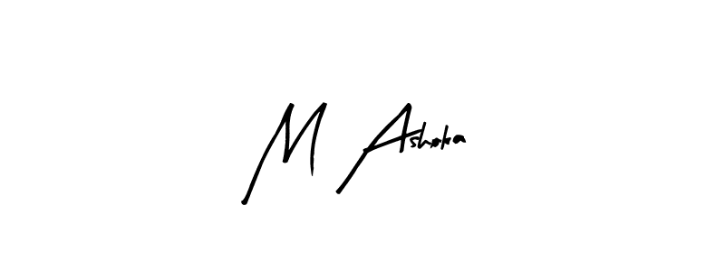 How to make M Ashoka name signature. Use Arty Signature style for creating short signs online. This is the latest handwritten sign. M Ashoka signature style 8 images and pictures png