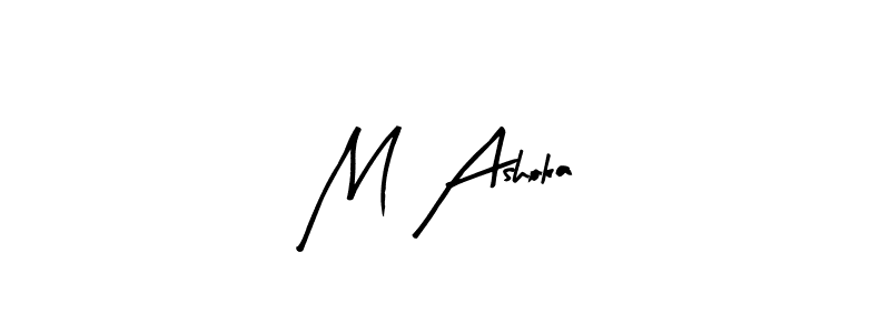 if you are searching for the best signature style for your name M Ashoka. so please give up your signature search. here we have designed multiple signature styles  using Arty Signature. M Ashoka signature style 8 images and pictures png