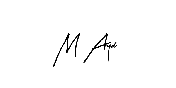 Arty Signature is a professional signature style that is perfect for those who want to add a touch of class to their signature. It is also a great choice for those who want to make their signature more unique. Get M Ayub name to fancy signature for free. M Ayub signature style 8 images and pictures png