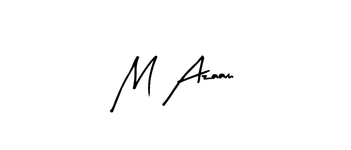 Create a beautiful signature design for name M Azaam. With this signature (Arty Signature) fonts, you can make a handwritten signature for free. M Azaam signature style 8 images and pictures png