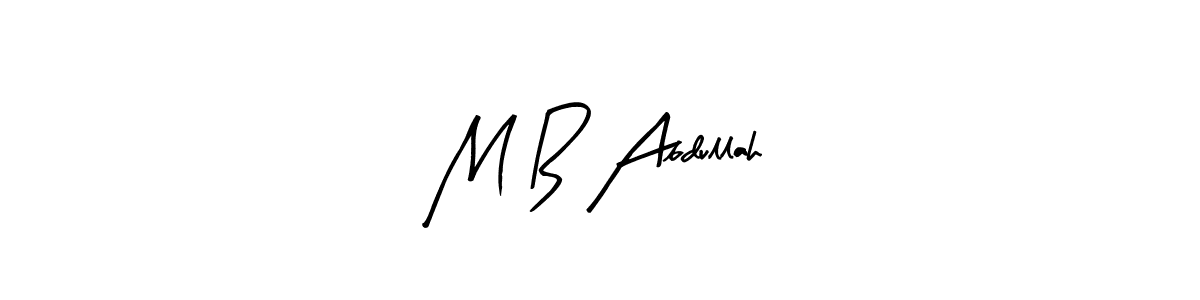 This is the best signature style for the M B Abdullah name. Also you like these signature font (Arty Signature). Mix name signature. M B Abdullah signature style 8 images and pictures png
