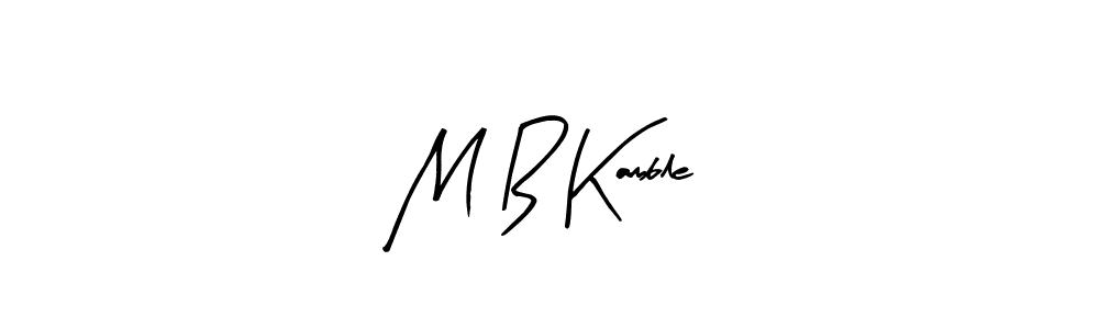 Make a beautiful signature design for name M B Kamble. With this signature (Arty Signature) style, you can create a handwritten signature for free. M B Kamble signature style 8 images and pictures png