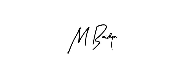 Use a signature maker to create a handwritten signature online. With this signature software, you can design (Arty Signature) your own signature for name M Baidya. M Baidya signature style 8 images and pictures png