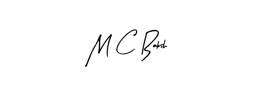 How to make M C Baksh signature? Arty Signature is a professional autograph style. Create handwritten signature for M C Baksh name. M C Baksh signature style 8 images and pictures png