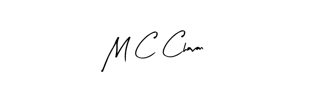 Design your own signature with our free online signature maker. With this signature software, you can create a handwritten (Arty Signature) signature for name M C Chavan. M C Chavan signature style 8 images and pictures png