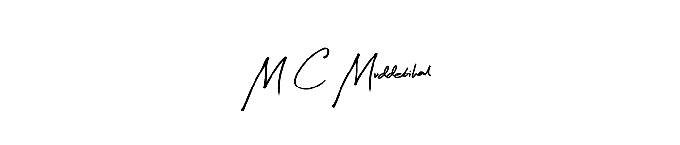 How to make M C Muddebihal signature? Arty Signature is a professional autograph style. Create handwritten signature for M C Muddebihal name. M C Muddebihal signature style 8 images and pictures png