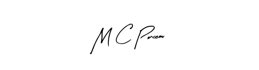 Arty Signature is a professional signature style that is perfect for those who want to add a touch of class to their signature. It is also a great choice for those who want to make their signature more unique. Get M C Ponceau name to fancy signature for free. M C Ponceau signature style 8 images and pictures png