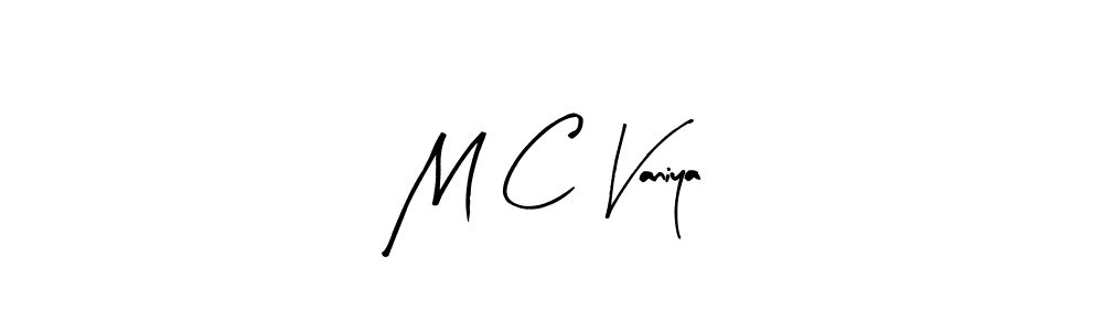 M C Vaniya stylish signature style. Best Handwritten Sign (Arty Signature) for my name. Handwritten Signature Collection Ideas for my name M C Vaniya. M C Vaniya signature style 8 images and pictures png