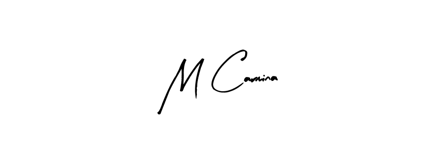 Make a beautiful signature design for name M Carmina. With this signature (Arty Signature) style, you can create a handwritten signature for free. M Carmina signature style 8 images and pictures png