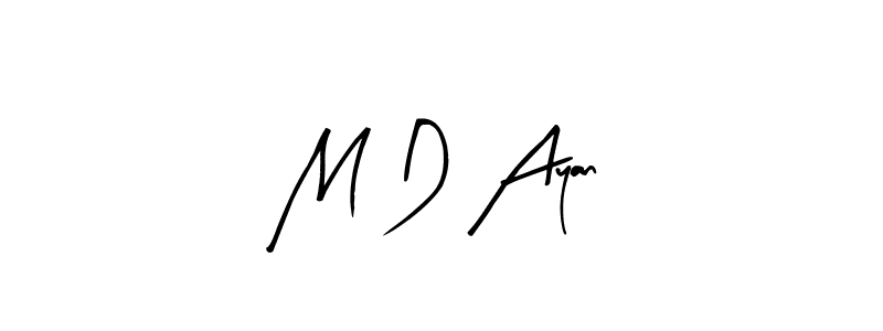 Also we have M D Ayan name is the best signature style. Create professional handwritten signature collection using Arty Signature autograph style. M D Ayan signature style 8 images and pictures png