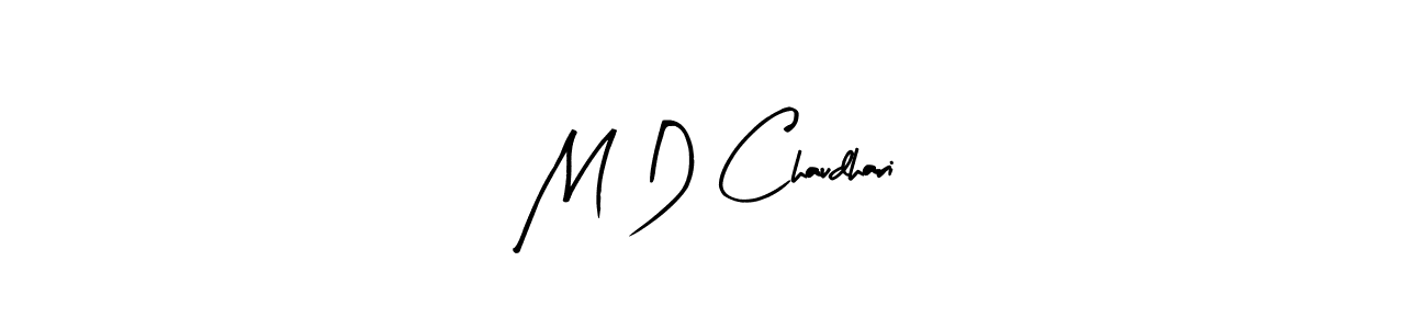 How to make M D Chaudhari name signature. Use Arty Signature style for creating short signs online. This is the latest handwritten sign. M D Chaudhari signature style 8 images and pictures png