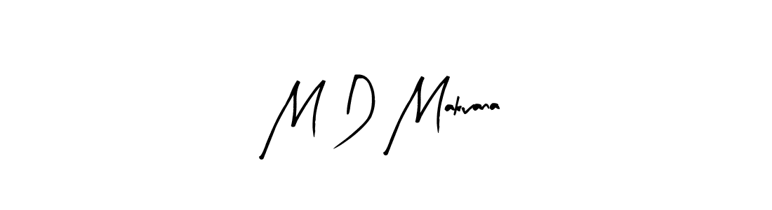 The best way (Arty Signature) to make a short signature is to pick only two or three words in your name. The name M D Makvana include a total of six letters. For converting this name. M D Makvana signature style 8 images and pictures png