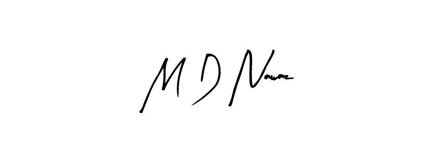 Similarly Arty Signature is the best handwritten signature design. Signature creator online .You can use it as an online autograph creator for name M D Nawaz. M D Nawaz signature style 8 images and pictures png
