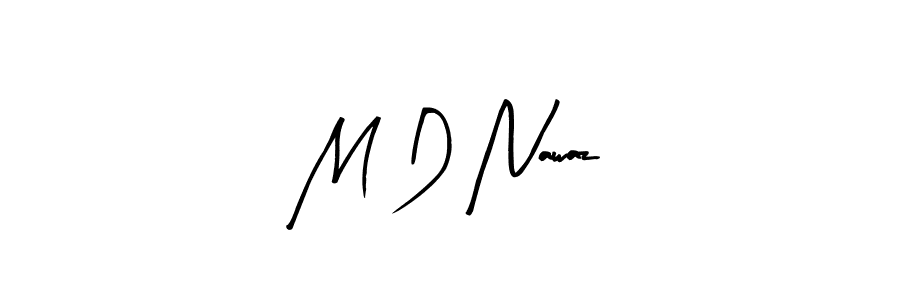 Similarly Arty Signature is the best handwritten signature design. Signature creator online .You can use it as an online autograph creator for name M D Nawaz. M D Nawaz signature style 8 images and pictures png