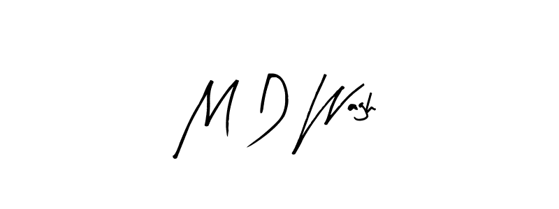 M D Wagh stylish signature style. Best Handwritten Sign (Arty Signature) for my name. Handwritten Signature Collection Ideas for my name M D Wagh. M D Wagh signature style 8 images and pictures png